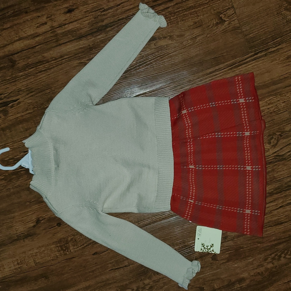 New Cynthia Rowley Embroidered Reindeer Sweater Matching Skirt & Headband Set 2T - Picture 17 of 17